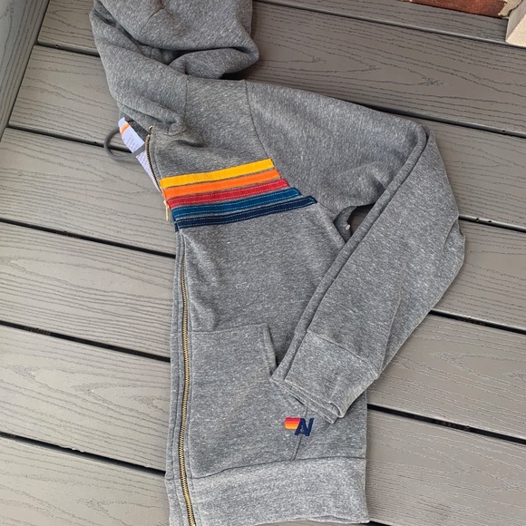 Aviator Nation 5 Stripe Zip Hoodie - Picture 9 of 13